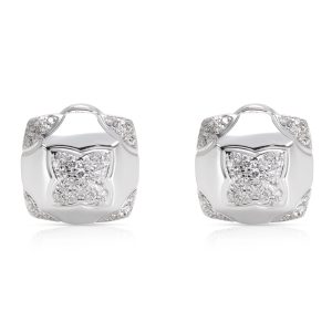 Bulgari Piramide Diamond Earrings in 18K White Gold 058 CTW Louis Vuitton Monogram Grand Palais MM Handbag