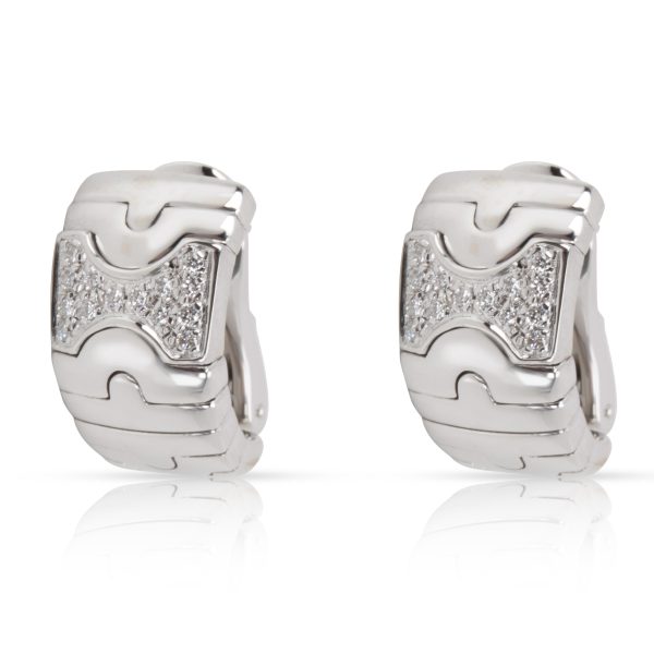 Bvlgari Parentesi Diamond Earrings in 18K White Gold 05 CTW Bvlgari Parentesi Diamond Earrings in 18K White Gold 05 CTW