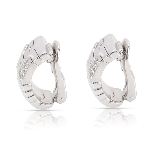 097725 sv Bvlgari Parentesi Diamond Earrings in 18K White Gold 05 CTW