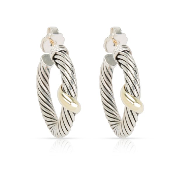 David Yurman Cable Hoop Earrings in 14K Yellow GoldSterling Silver David Yurman Cable Hoop Earrings in 14K Yellow GoldSterling Silver