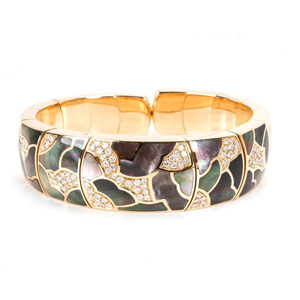 Diamond Abalone Bangle in 18K Yellow Gold 2 CTW Diamond Abalone Bangle in 18K Yellow Gold 2 CTW