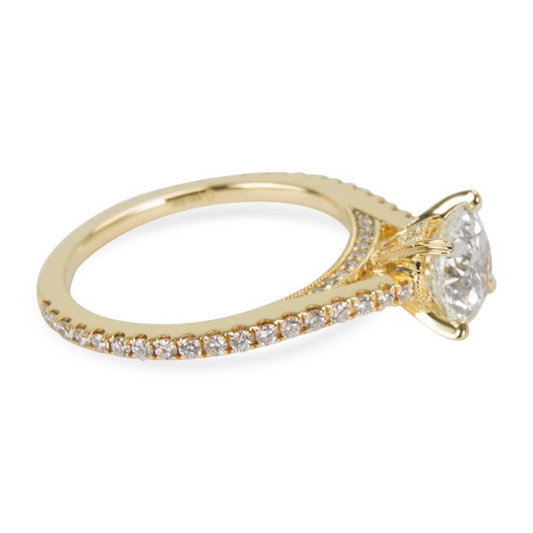 Engagement Ring White Gold Sylvie Diamond Engagement Ring in 14K Yellow Gold GIA G SI2 122 CTW