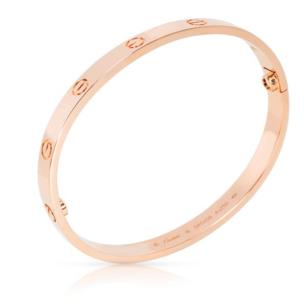 097844 pv 3a0ea40b 95d4 4125 a0b0 03d525e63089 Cartier Love Bangle in 18K Rose Gold Size 18