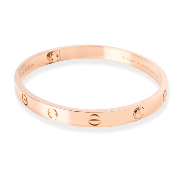 097844 sv 0fca5eec 0b78 453c 8ddf 9d36b4b2c277 Cartier Love Bangle in 18K Rose Gold Size 18