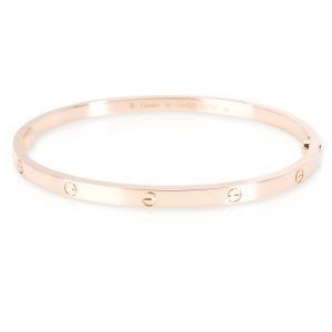 Cartier Small Love Bangle in 18K Rose Gold Chanel Matelasse Chain Semi Shoulder Bag Black