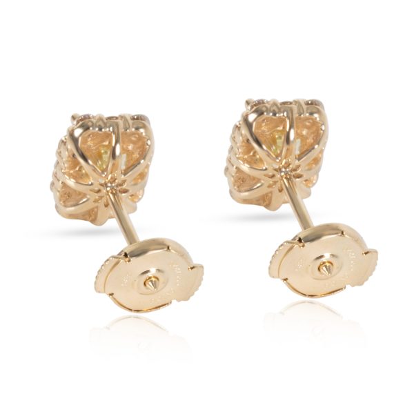 097856 bv GIA Fancy Yellow Diamond Stud Earrings in 14K Yellow Gold 185 ctw FYVS1 VS2