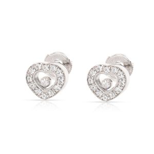 Chopard Happy Hearts Diamond Stud Earring in 18K White Gold 052 CTW GUCCI tote bag Guccisima bamboo tassel Brown