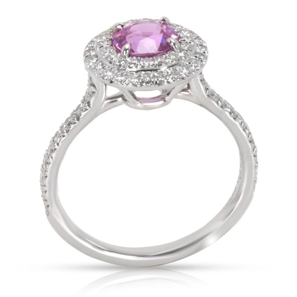 097964 pv Tiffany Co Pink Soleste Sapphire Diamond Engagement Ring in Platinum 036 CT