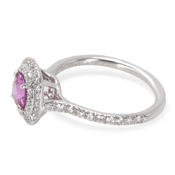 097964 sv Tiffany Co Pink Soleste Sapphire Diamond Engagement Ring in Platinum 036 CT