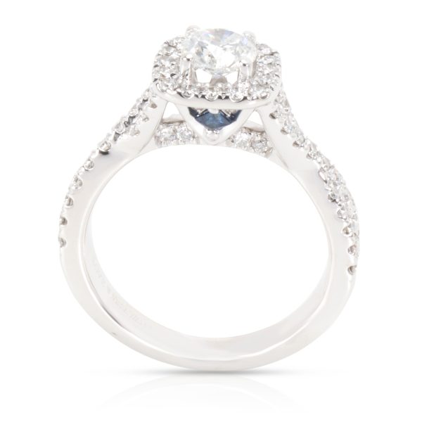 097966 pv Vera Wang Love Collection Diamond Engagement Ring in 14K White Gold 1 CT