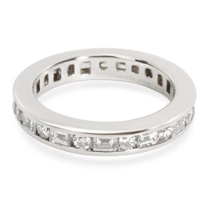 Tiffany Co Round Baguette Diamond Eternity Band in Platinum 151 CTW Cart