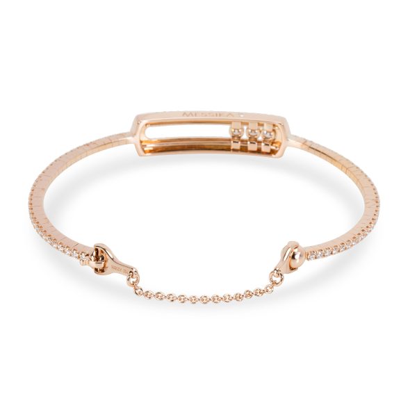 098073 bv Messika Move Skinny Pave Diamond Bracelet in 18K Pink Gold 125 CTW