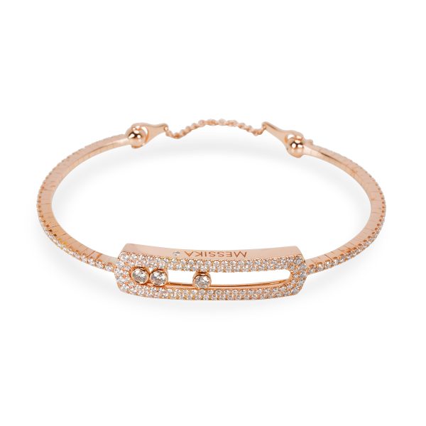 Messika Move Skinny Pave Diamond Bracelet in 18K Pink Gold 125 CTW Messika Move Skinny Pave Diamond Bracelet in 18K Pink Gold 125 CTW