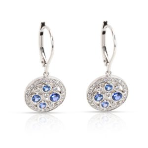 Tiffany Co Cobblestone Sapphire Diamond Earrings in Platinum Blue 017 CTW Tag Heuer Link WJF1354BB0581 Womens Watch in 18kt Stainless SteelYellow Gold