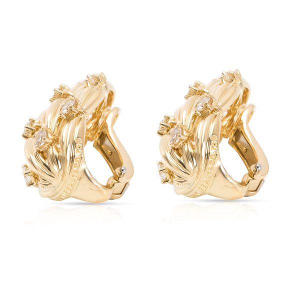 098126 stamp 60e67873 db44 4820 a935 802206f6eeaf Tiffany Co Tapered Shrimp Diamond Earrings in 18K Yellow Gold 183 CTW