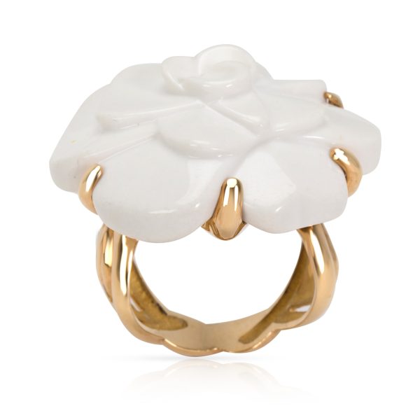 Ring Yellow Gold Chanel Camelia Flower Ring in 18KT Yellow Gold