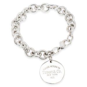 Tiffany Co Return to Tiffany Tag Bracelet in Sterling Silver Louis Vuitton Damier Azur Mini Pochette Accessoires pouch