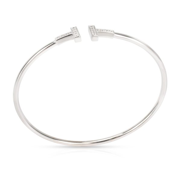 098209 pv Tiffany Co T Wire Diamond Bangle in 18K White Gold 022 CTW