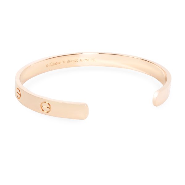 098250 bv 104041cd 6b48 49c9 b1a4 bf7a97f4e1d5 Cartier Love Cuff Bracelet in 18K Rose Gold Size 19