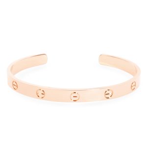 Cartier Love Cuff Bracelet in 18K Rose Gold Size 19 Chanel Big Matelasse W Chain Lambskin Shoulder Bag Black