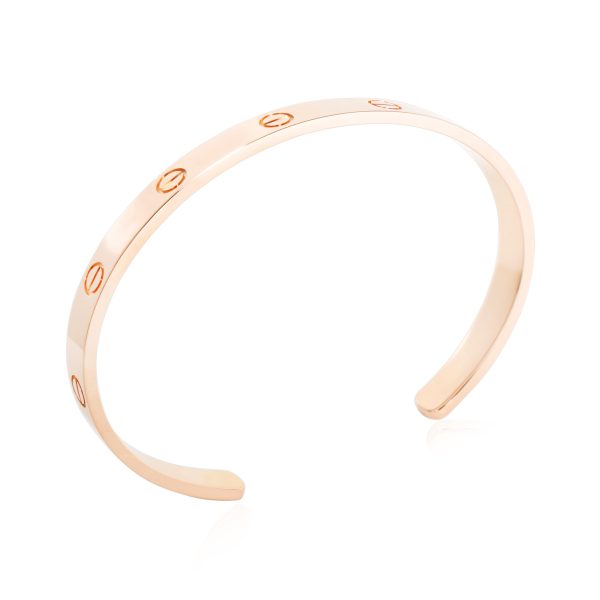 098250 pv c0416ea6 5cd5 475c 9594 26e10cf56847 Cartier Love Cuff Bracelet in 18K Rose Gold Size 19