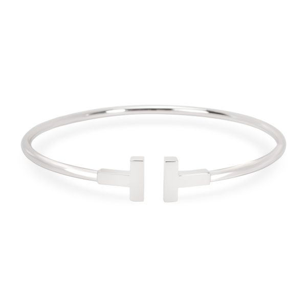 Tiffany Co T wire Bangle in 18K White Gold Tiffany Co T wire Bangle in 18K White Gold