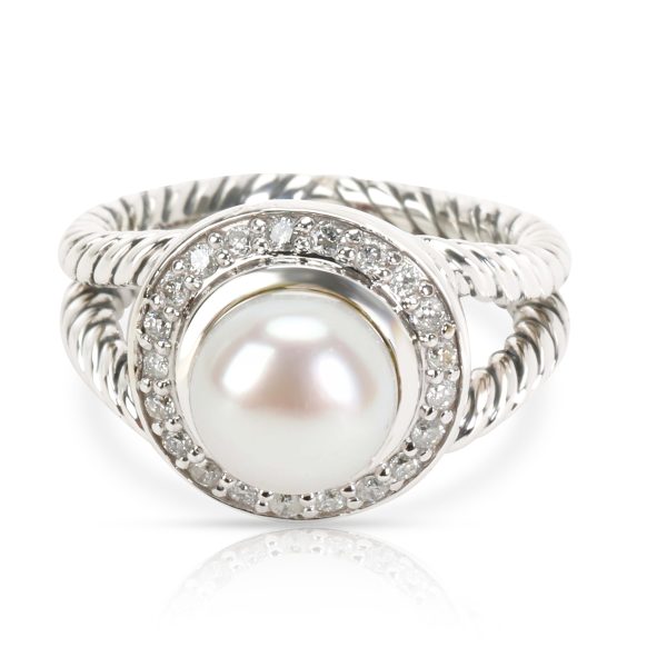 Rings David Yurman Albion Pearl Diamond Ring in Sterling Silver 020 CTW