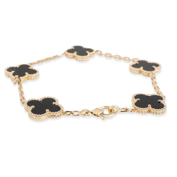 098397 bv 1827f572 2342 4c78 803d 59a8f4f3271e Van Cleef Arpels Alhambra Black Onyx Bracelet in 18K Yellow Gold