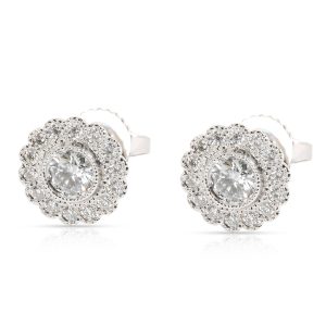 Tiffany Co Vintage Enchant Diamond Stud Earring in Platinum 050 CTW Louis Vuitton Pochette Accessoires Pouch Handbag