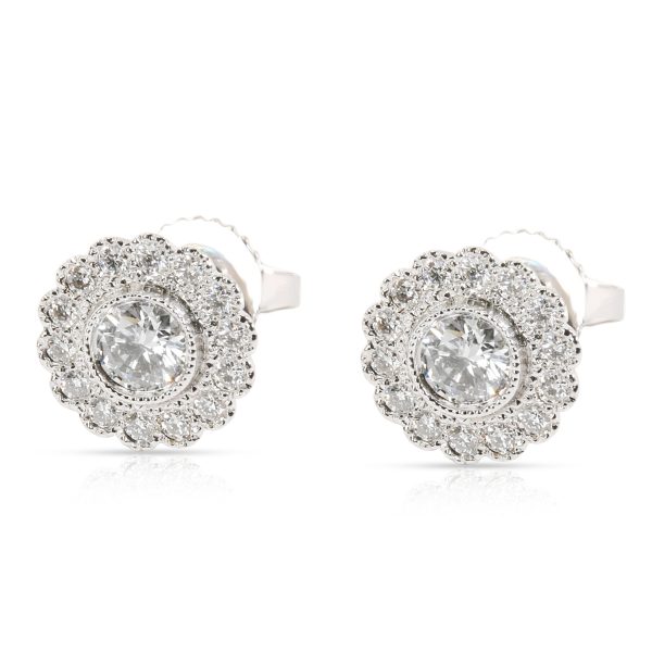 Tiffany Co Vintage Enchant Diamond Stud Earring in Platinum 050 CTW Tiffany Co Vintage Enchant Diamond Stud Earring in Platinum 050 CTW