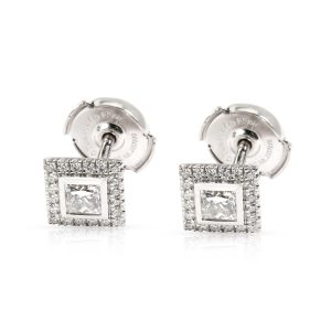 Tiffany Co Diamond Halo Princess Cut Stud Earrings in Platinum 055 CTW Fendi Silvana 2WAY Handbag