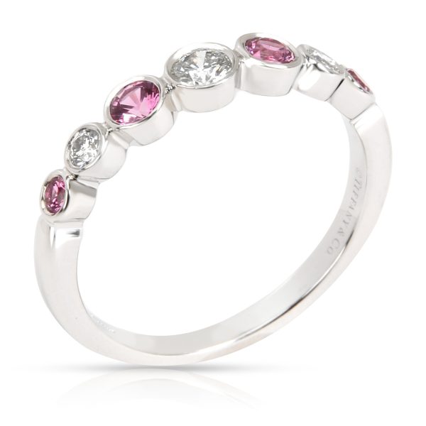 098431 pv 961aac73 64bd 4407 8058 d5a6d1605a34 Tiffany Co Jazz Diamond Pink Sapphire Ring in Platinum 025 CTW