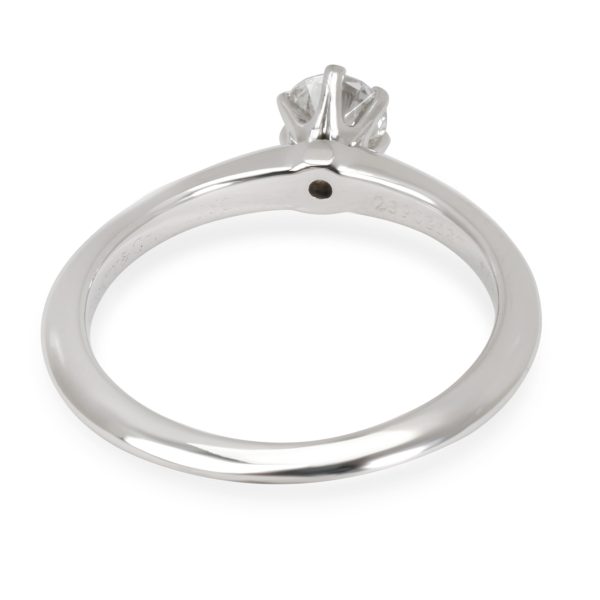 098442 bv Tiffany Co Solitaire Diamond Engagement Ring in Platinum E VVS2 034 CTW