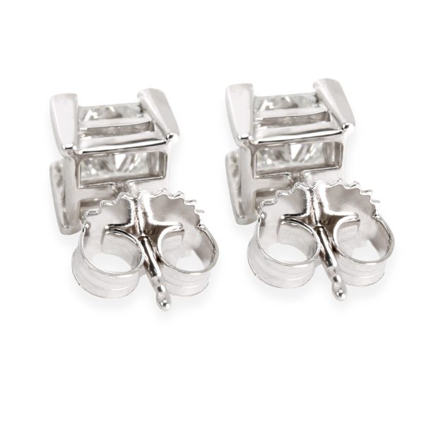 098483 bv 8e8214c6 d2ec 467f 8b4d 43486cee1404 Princess Cut Diamond Stud Earrings in 14K White Gold G HI1 130 CTW