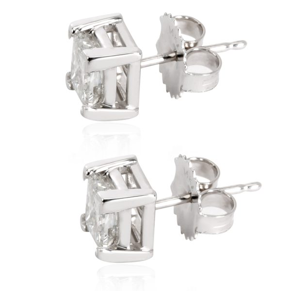 098483 sv 27abebce 2a93 4c7c 916f a9c02c3d5dba Princess Cut Diamond Stud Earrings in 14K White Gold G HI1 130 CTW