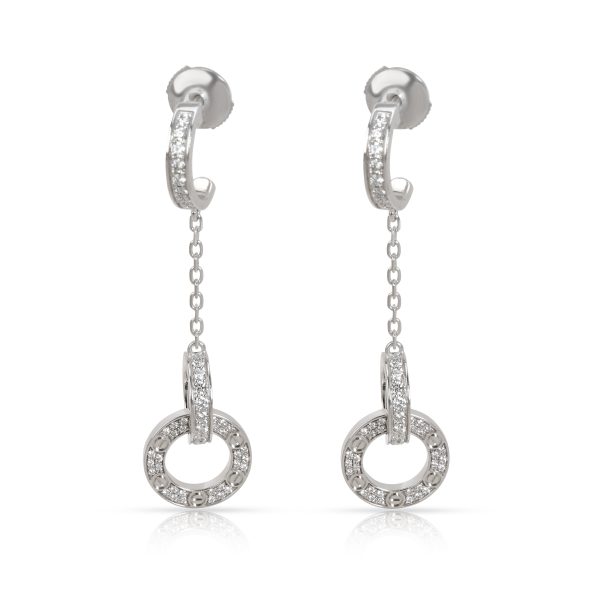 Cartier Love Dangle Diamond Earrings in 18K White Gold 102 CTW Cartier Love Dangle Diamond Earrings in 18K White Gold 102 CTW