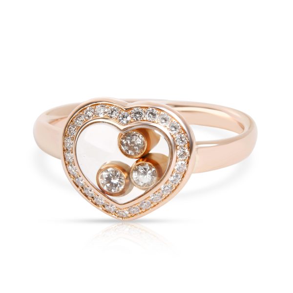 Rings Chopard Happy Curves Diamond Ring in 18K Rose Gold 029 CTW