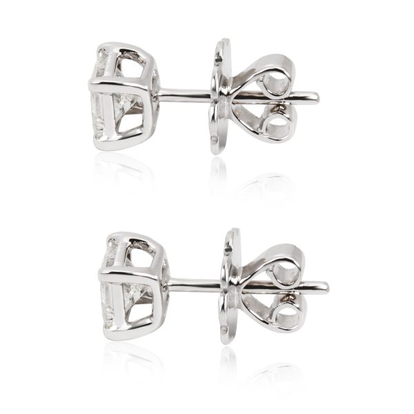 098532 sv GIA Certified Diamond Stud Earrings in 18K White Gold F VS1 GIA 100 CTW