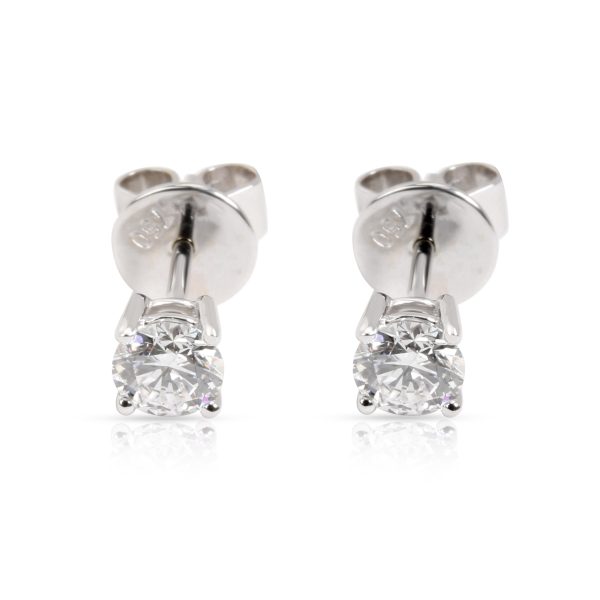 GIA Certified Diamond Stud Earrings in 18K White Gold DVVS1 062 CTW GIA 3EX GIA Certified Diamond Stud Earrings in 18K White Gold DVVS1 062 CTW GIA 3EX