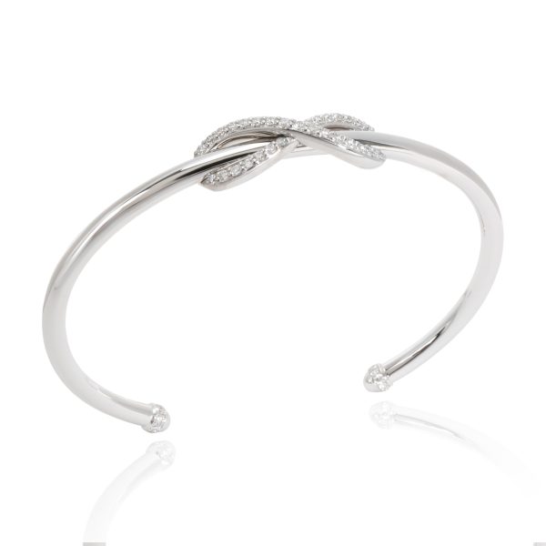 098589 pv Tiffany Co Infinity Diamond Cuff in 18K White Gold 039 CTW