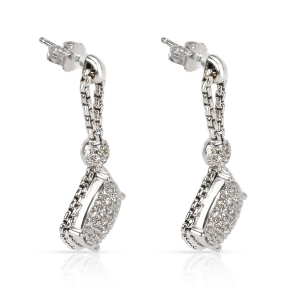 098603 sv 8bf00fb4 5e13 4a80 8350 27b6340b3064 David Yurman Diamond Lariat Drop Earrings in Sterling Silver 07 CTW