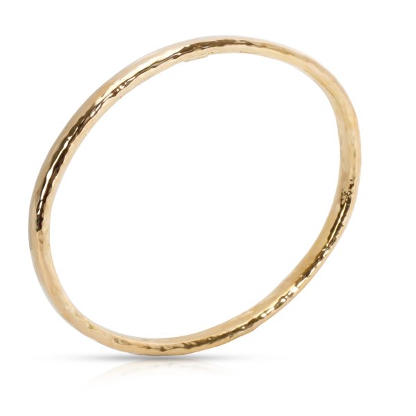 098619 pv 02280e79 63f4 447c baad a53d07e978ab Ippolita Classico Glamazon Hammered Bangle in 18K Yellow Gold