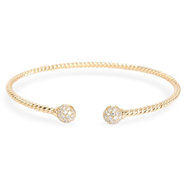 David Yurman Petite Solari Bead Diamond Bangle in 18K Yellow Gold 035 CTW David Yurman Petite Solari Bead Diamond Bangle in 18K Yellow Gold 035 CTW