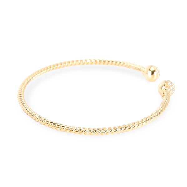 098624 sv 14ddb061 3aef 4591 81f3 965181563a14 David Yurman Petite Solari Bead Diamond Bangle in 18K Yellow Gold 035 CTW