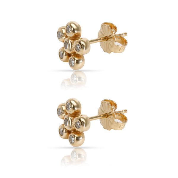 098656 sv 20d94518 ccd2 4bd6 82cf c8a236da313d Flower Stud Diamond Earring in 14k Yellow Gold 012 CTW