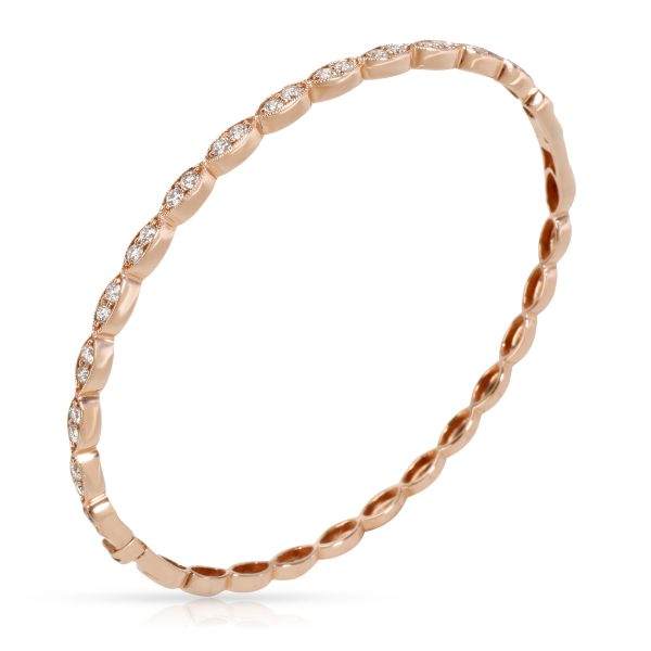 098665 pv 5bac29c0 f935 4b23 b8f0 872e4e04f56f Milgrain Bezel Diamond Bangle in 14K Rose Gold 05 CTW