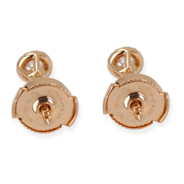 098708 bv 967f93b6 9b32 4d22 a723 330939940ac8 Tiffany Co Soleste Halo Diamond Stud Earring in 18K Rose Gold 017 CTW