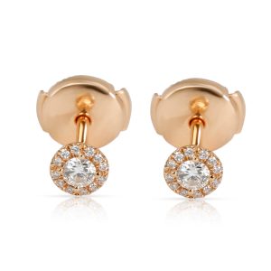 Tiffany Co Soleste Halo Diamond Stud Earring in 18K Rose Gold 017 CTW Louis Vuitton Monogram Multicolor Theda PM Handbag Black