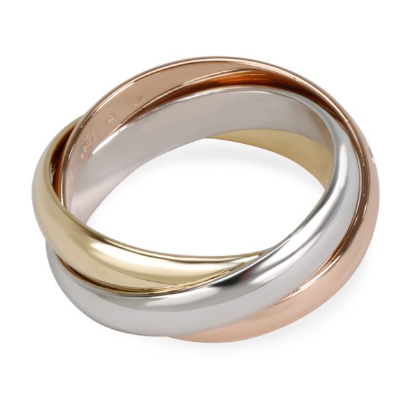 Ring Mixed Cartier Trinity Ring in 18K Yellow White Rose Gold Size 50