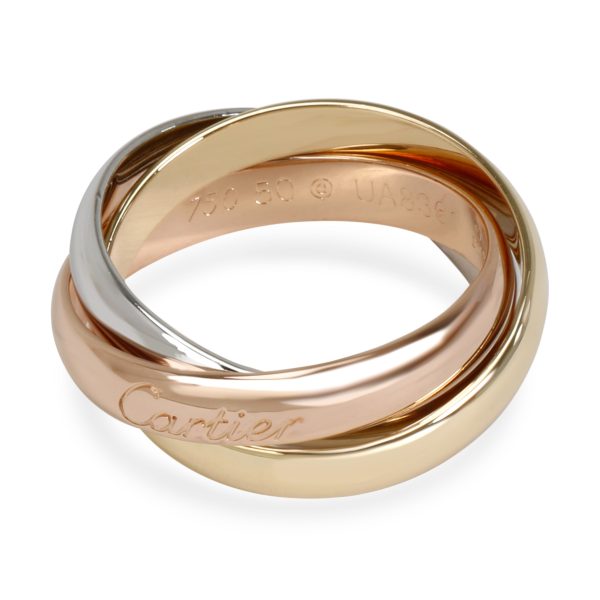 Rings Cartier Trinity Ring in 18K Yellow White Rose Gold Size 50